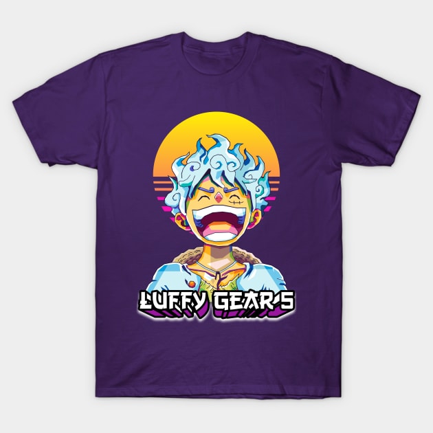 Luffy Anime Pop Art T-Shirt by Dico Graphy